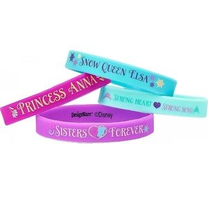 *5 for $25!* Disney Frozen 4 Pack Elsa Anna Sisters Forever Rubber Bracelet Set